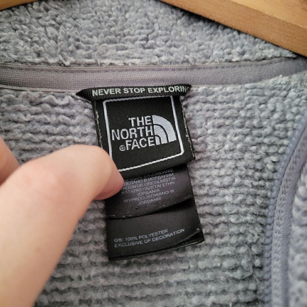 North Face Gray Zip Up Fleece Small - Picture 8 of 15